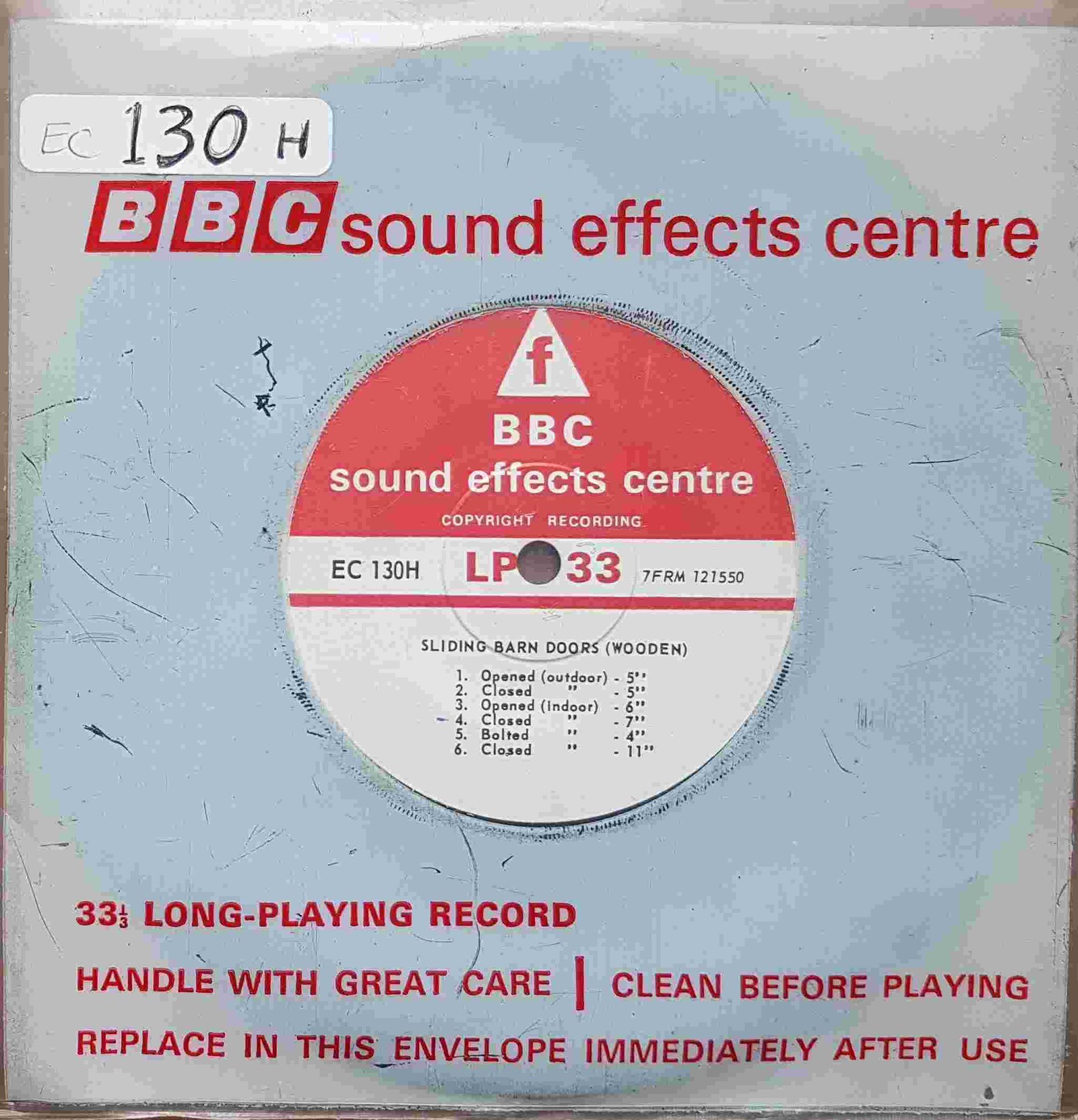 Picture of EC 130H Sliding barn doors (Wooden) / Barn doors (Wooden) by artist Not registered from the BBC records and Tapes library